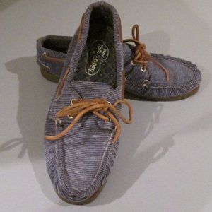 Sperry Top Sider Blue Cord Deck Boat Shoes sz 8